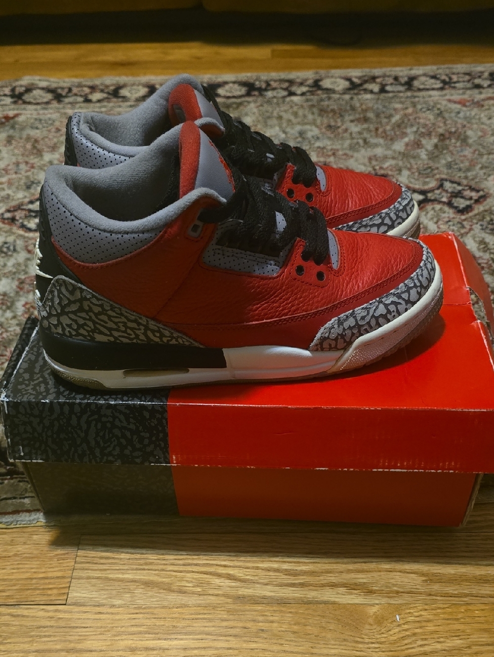 Jordan Kids Red, Black & Gray Retro Sneakers